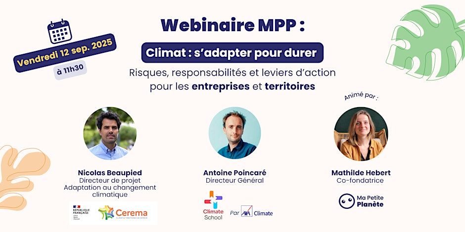 Climat : s’adapter pour durer